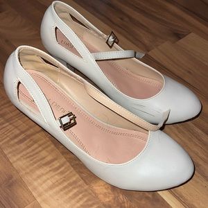 White Mary Jane Heels